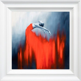 Red Dancer - White Framed