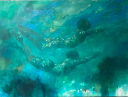 Reef Swimmers - Original - Box Canvas