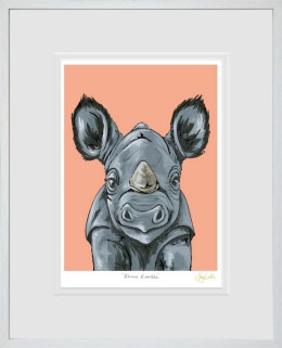 Rhino Rumble - White Framed