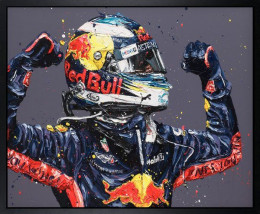 Ricciardo Retribution Monaco 18 - Canvas - Artist Proof Black Framed - Framed Box Canvas