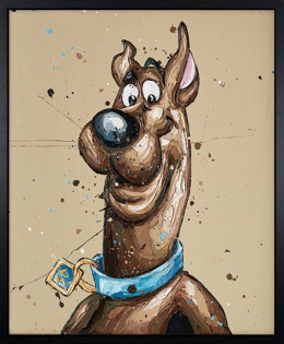 Scooby Doo - Canvas - Artist Proof Black Framed - Framed Box Canvas