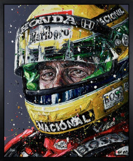 Senna 2018 - Canvas - Artist Proof Black Framed - Framed Box Canvas