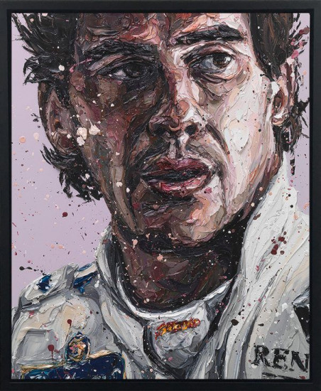 Senna Williams 18 - Canvas - Artist Prood Black Framed
