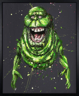 Slimer - Canvas - Black Framed - Framed Box Canvas