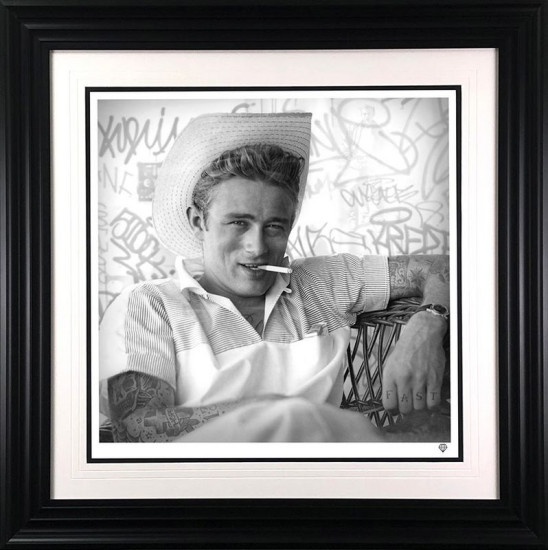 Smoking Gun - James Dean (Black & White) - Black Framed