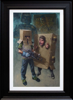 Solo In Cardboardite - Canvas - Black Framed