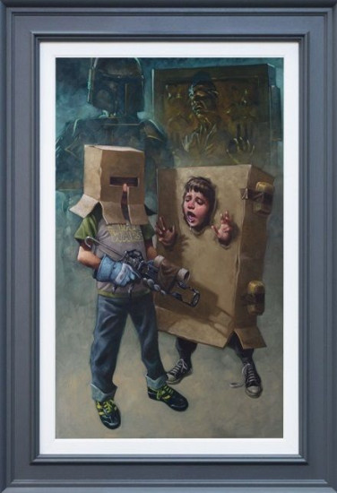 Solo In Cardboardite - Canvas - Grey Framed