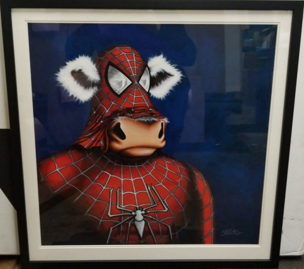 Spidermoo - Original Commission - Black Framed