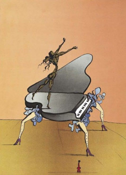 Surrealist Piano - Mounted