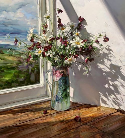 Sweetpeas And Shadows - Print Sweetpeas And Shadows - Print