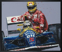 Taxi For Senna - Canvas - Artist Proof Black Framed - Framed Box Canvas