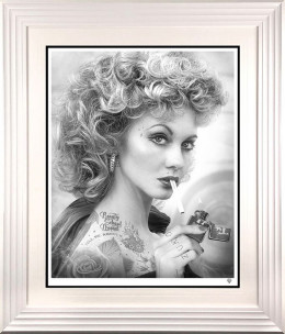 Tell Me About It...Stud (Black & White) - Artist Proof White Framed