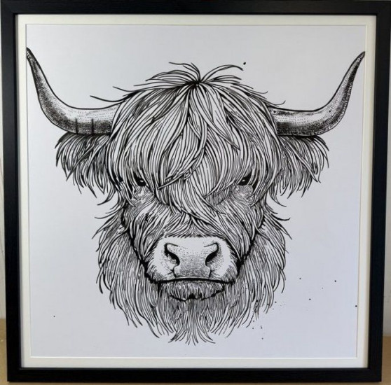 The Cow - Original - Black Framed The Cow - Original - Black Framed
