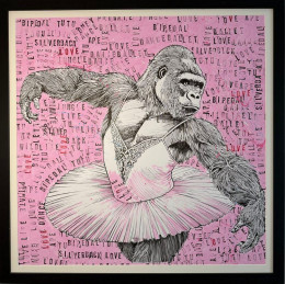 The Gorilla Ballet - Original - Black Framed