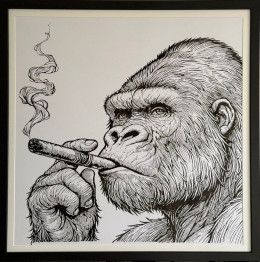 The Gorilla - Original - Black Framed