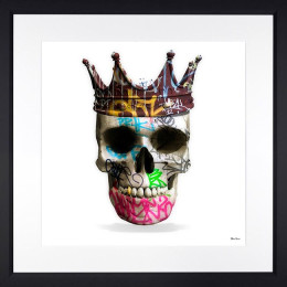 The King Of Mortality - White Background - Regular Size - Black Framed