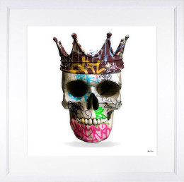 The King Of Mortality - White Background - Regular Size - White Framed