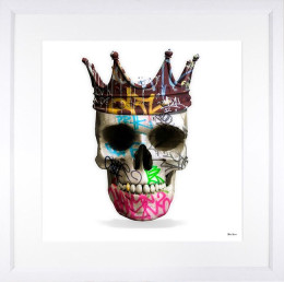 The King Of Mortality - White Background - Small Size - White Framed