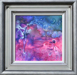 The Night Faeries - Silver-Blue Framed