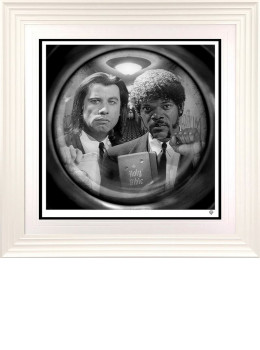 The Path Of The Righteous Man (Black & White) - White Framed