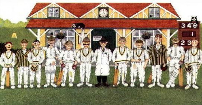 The Pride Of The Village - Cricket - Mounted The Pride Of The Village - Cricket - Mounted