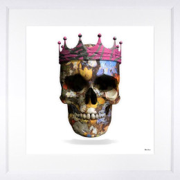 The Queen Of Mortality - White Background - Regular Size - White Framed