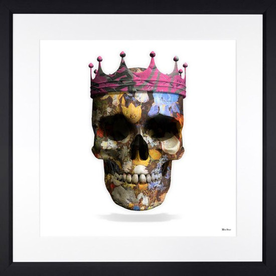The Queen Of Mortality - White Background - Small Size - Black Framed