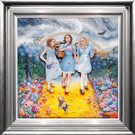 The Three Heroines - Silver-Blue Framed