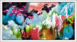 The Universe In Colour - White Framed - Framed Box Canvas