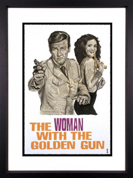 The Woman With The Golden Gun - Black Framed