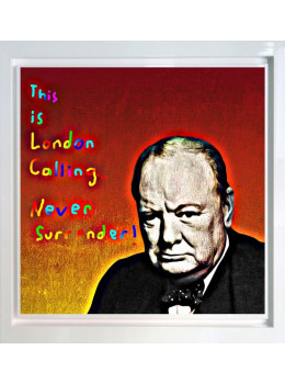 This Is London Calling - Canvas - White Framed