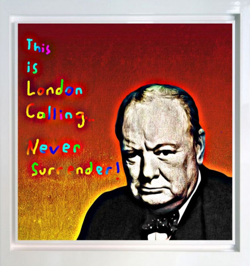 This Is London Calling - Canvas - White Framed