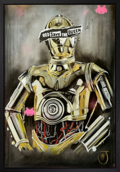 Threepio - God Save The Queen - Original - Black Framed