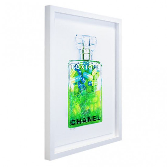 Toxique Chanel - Green - Deluxe & Embellished - White Framed