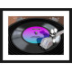 Vinyl - Purple-Blue - On Paper - Black Framed