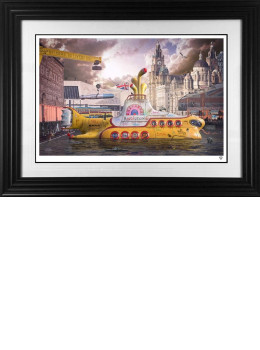 We All Live In A Yellow Submarine - Black Framed