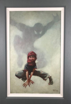 Web Head (Spider - Man I) - Canvas - Grey Framed