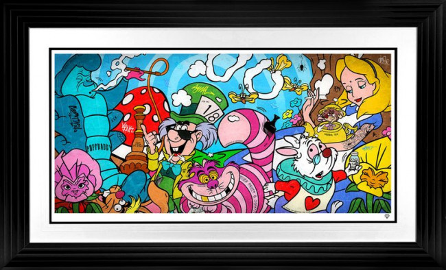 We're All Mad Here - Artist Proof Black Framed