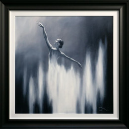 White Dancer - Original - Black Framed