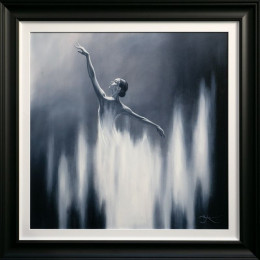 White Dancer - Original - Black Framed