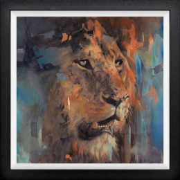 Panthera Leo - Black Framed