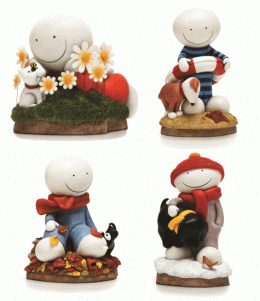 A Smile For All Seasons (Set Of 4) - Sculpture