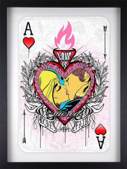 Ace Of Hearts - Black Framed