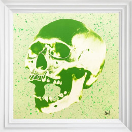 Acid Green - White Framed