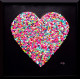 Addicted To Love (Blue, Pink & Multi) - On Black - DELUXE Black Framed