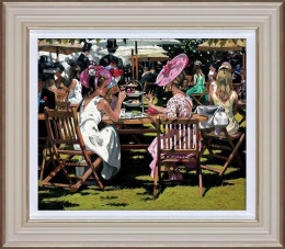 Afternoon Tea At Ascot - Deluxe Edition - Cream Framed