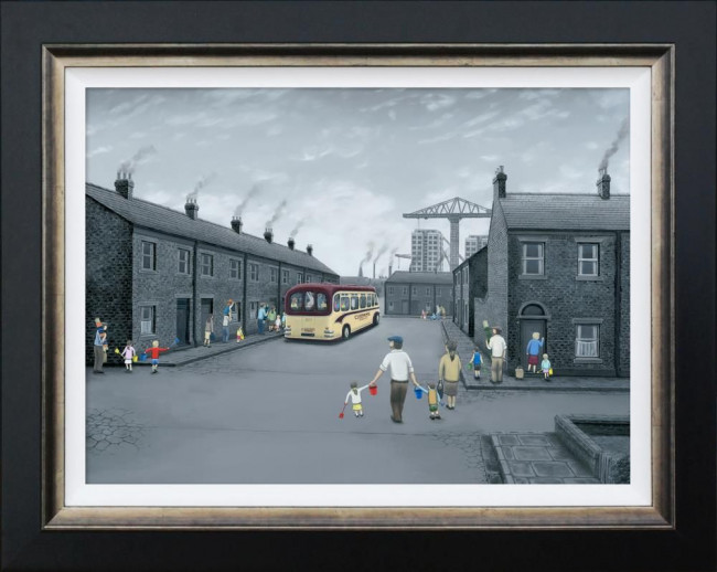 All Aboard For The Seaside - Canvas - Framed