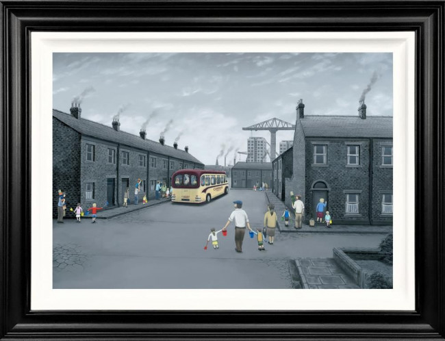 All Aboard For The Seaside - Deluxe Canvas - Framed