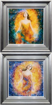 Angel's Set Of 2 - Boutique Editions - Silver Framed