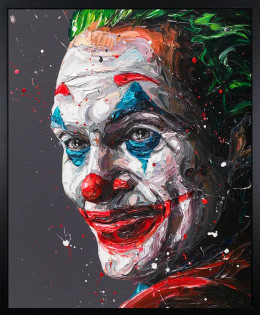 Arthur - The Joker - Canvas - Artist Proof Black Framed - Framed Box Canvas